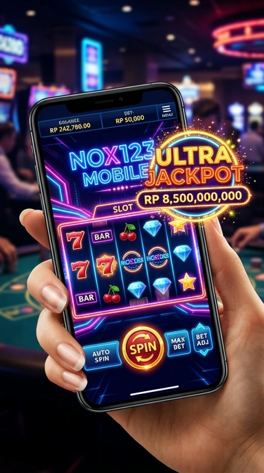 Tampilan antarmuka pengguna nox123 yang sederhana dan intuitif.